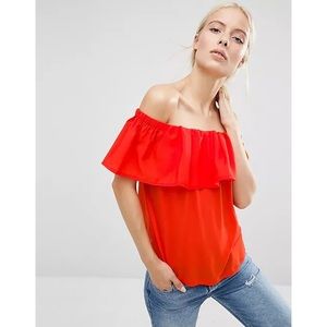 French Connection Polly Cold Shoulder Top